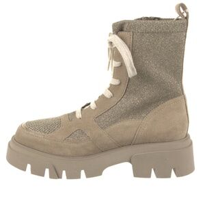 Brunelli Cucinelli Suede Beaded Accents Combat Boots, size 11